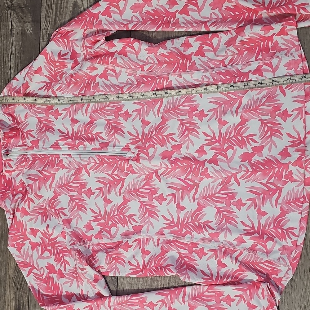 Vineyard vines Pink Leaf Print Pullover - Picture 2 of 7